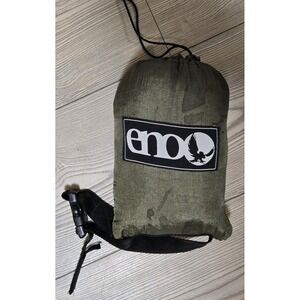 enough about me... Olive Nylon Drawstring Accessory Sack with Strap